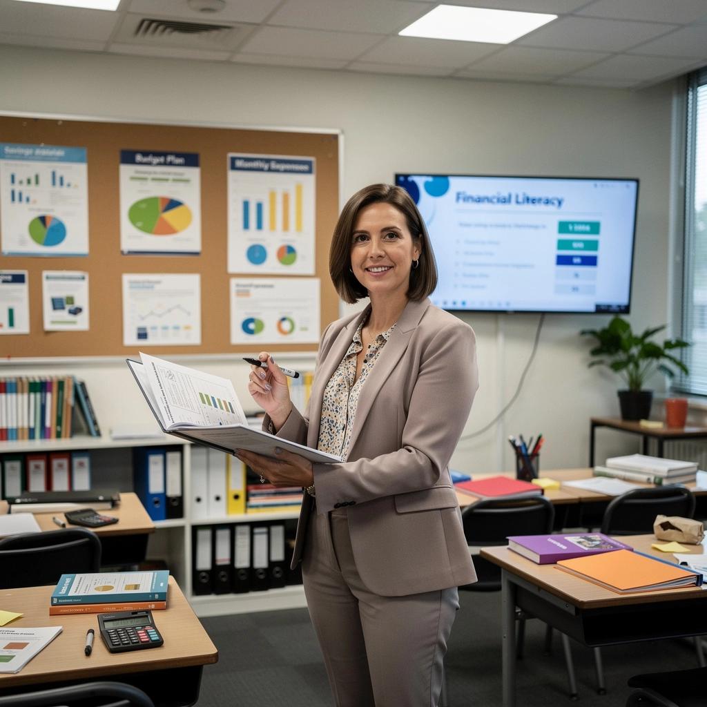 Könyvek és jegyzetek egy asztalon, amelyek a pénzügyi tudatosság növelését célozzák.